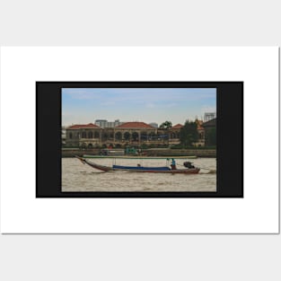 Boat on the Chao Praya River Posters and Art